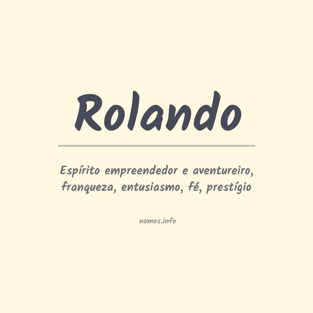 Significado do nome Rolando