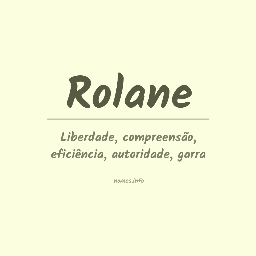 Significado do nome Rolane