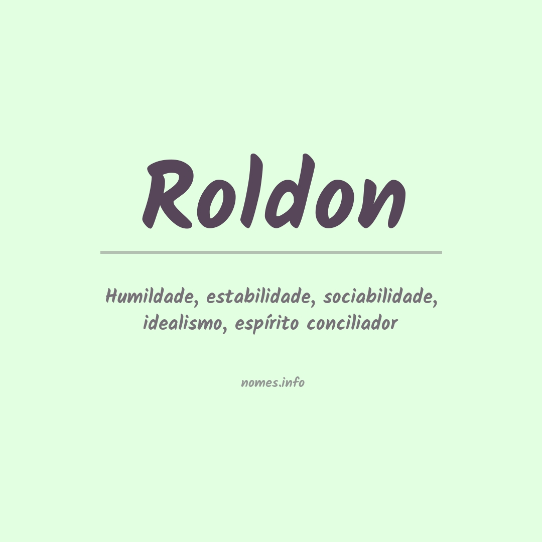 Significado do nome Roldon