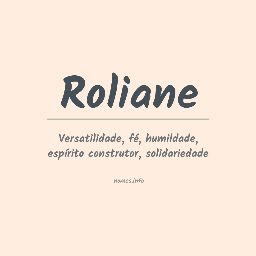 Significado do nome Roliane