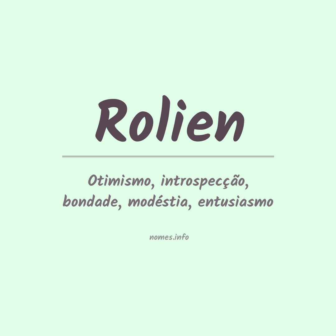 Significado do nome Rolien