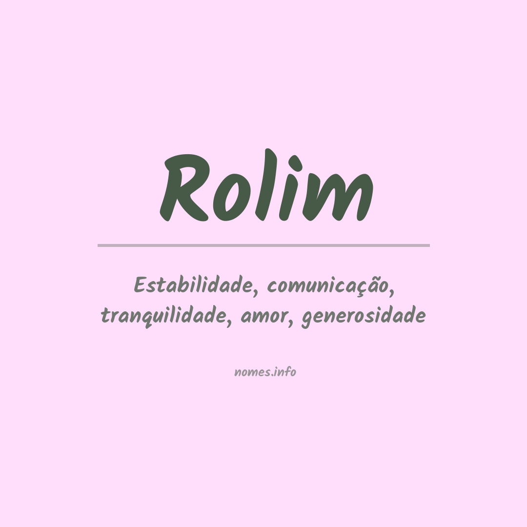 Significado do nome Rolim