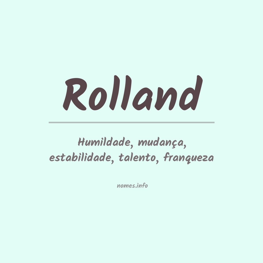 Significado do nome Rolland