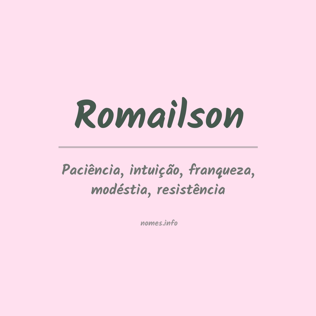 Significado do nome Romailson