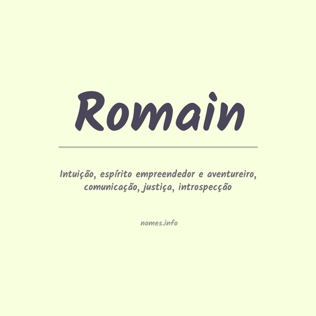 Significado do nome Romain