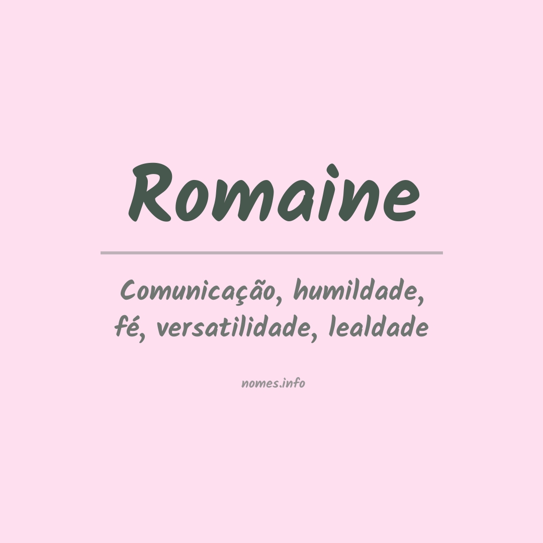 Significado do nome Romaine