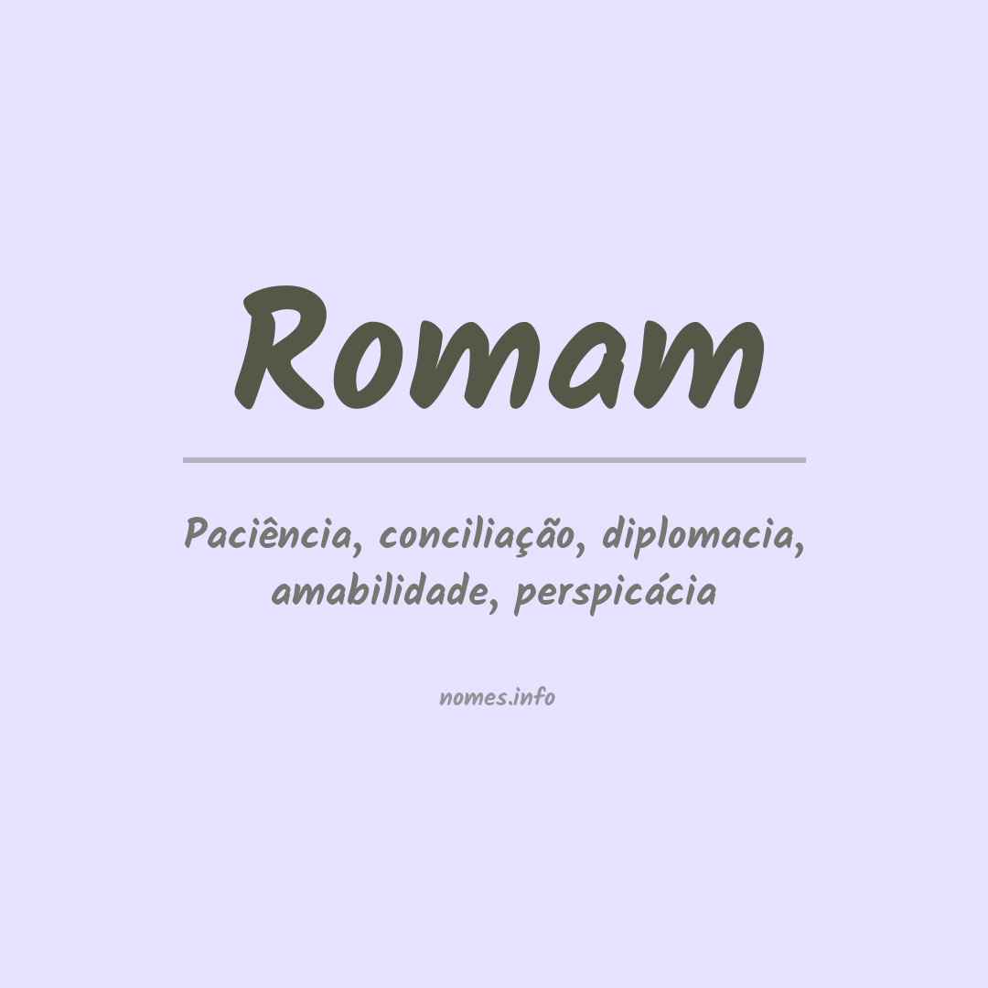 Significado do nome Romam