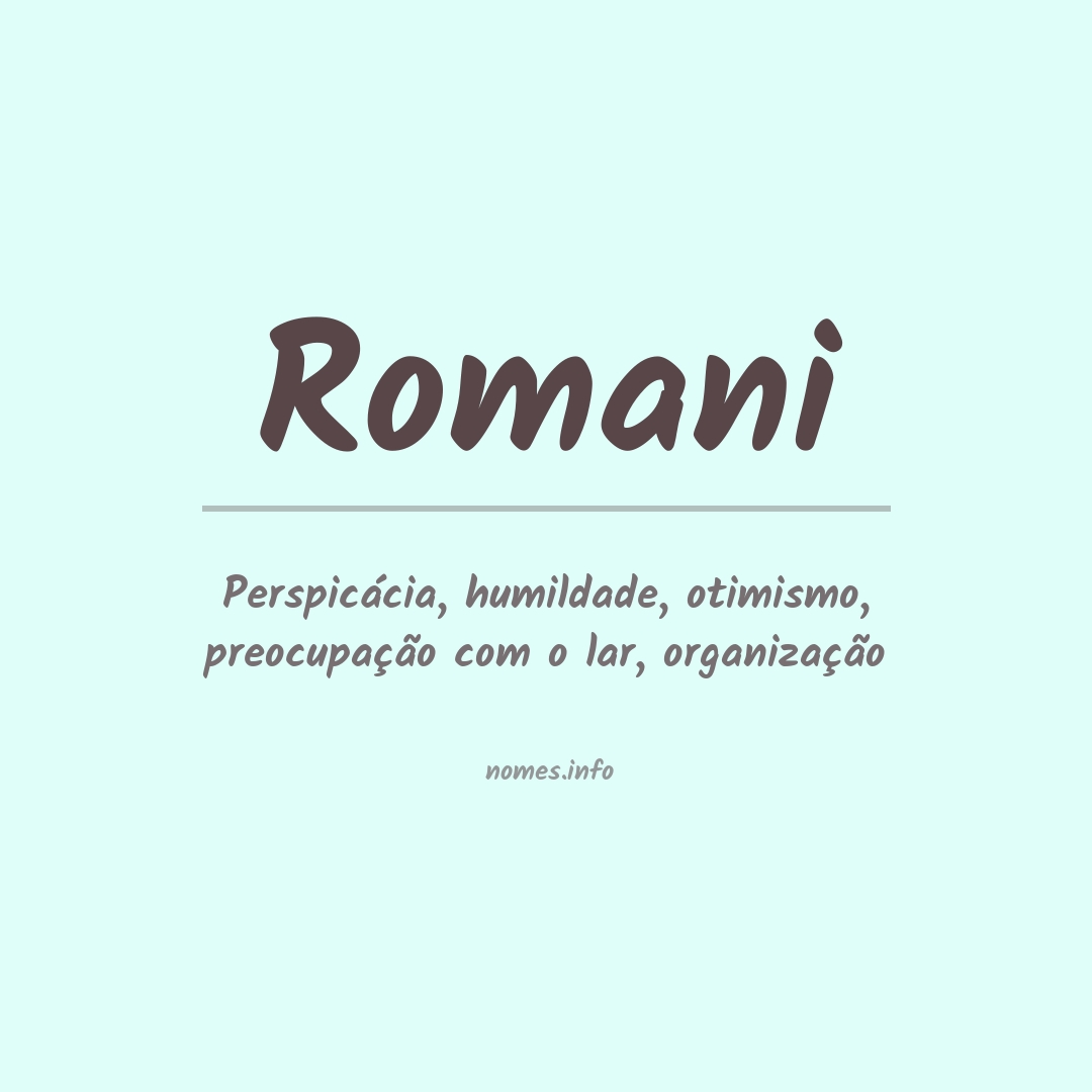 Significado do nome Romani