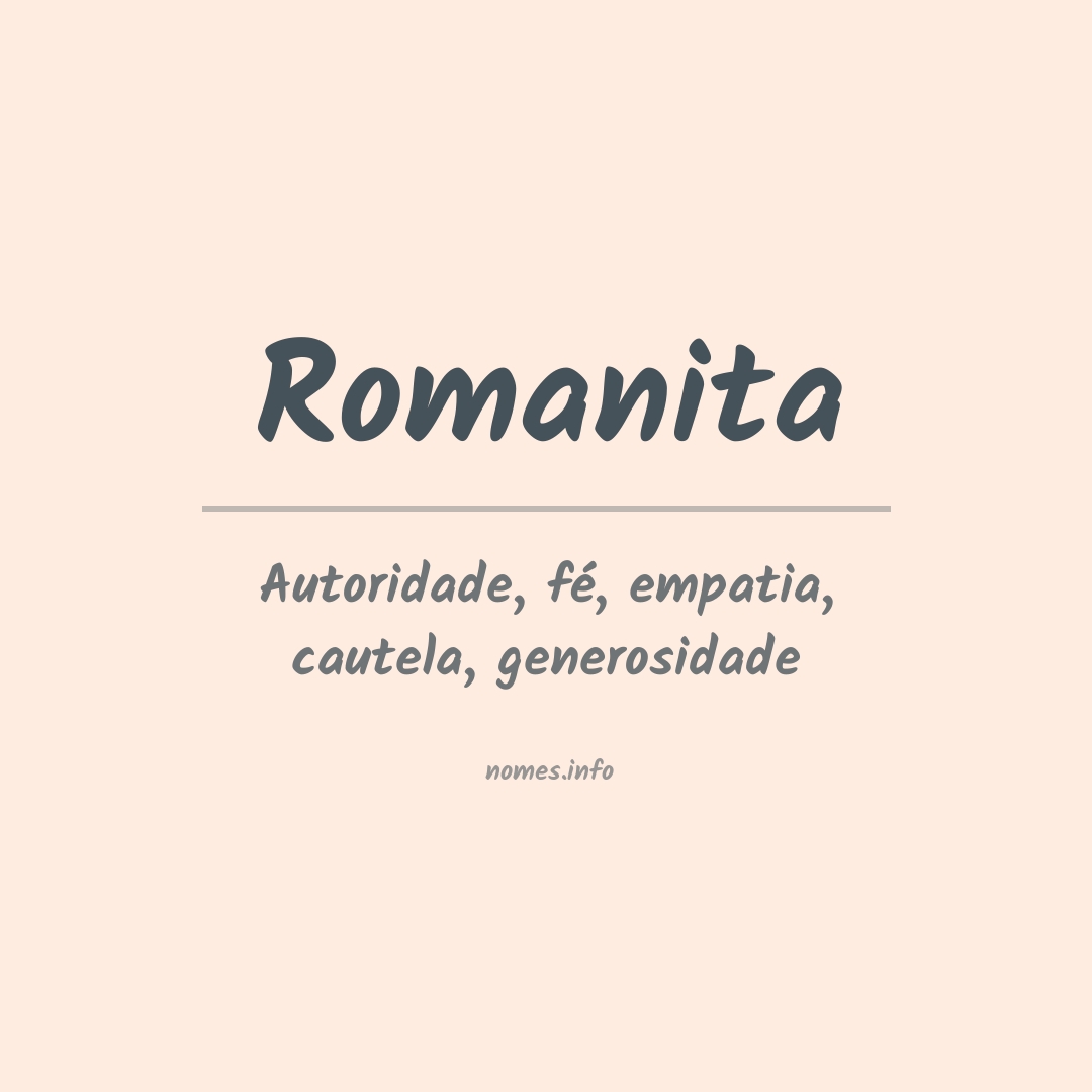 Significado do nome Romanita