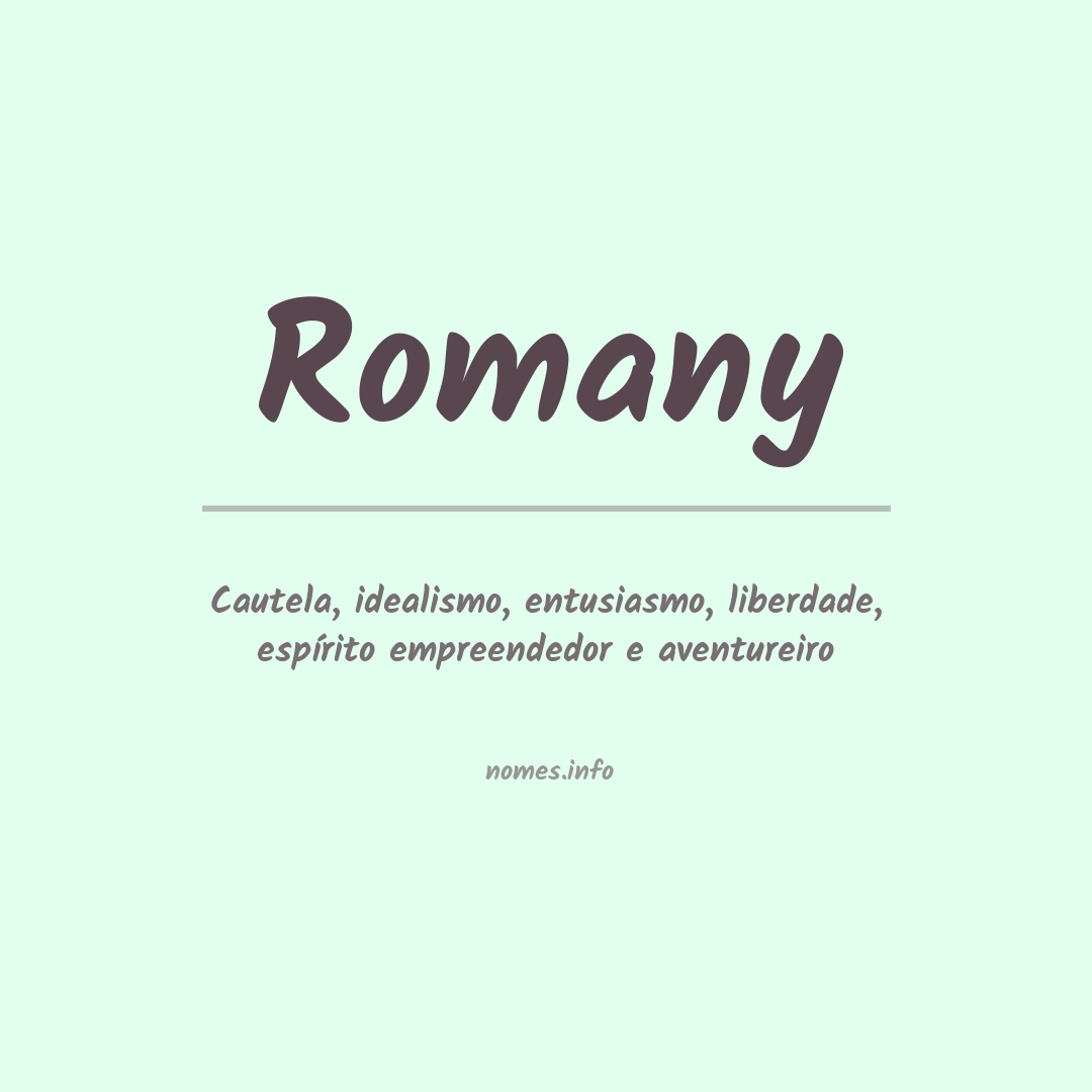 Significado do nome Romany