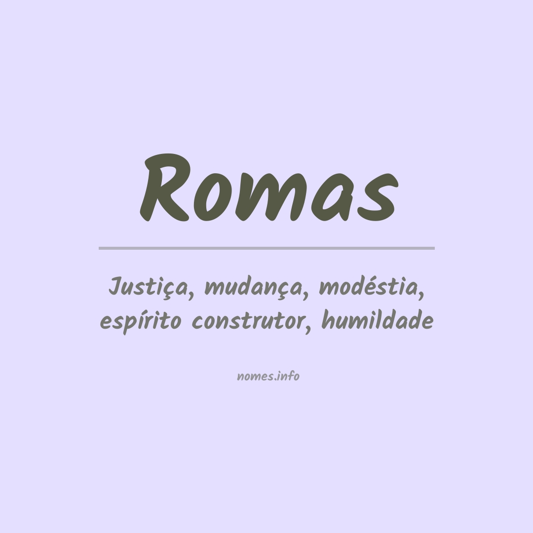 Significado do nome Romas