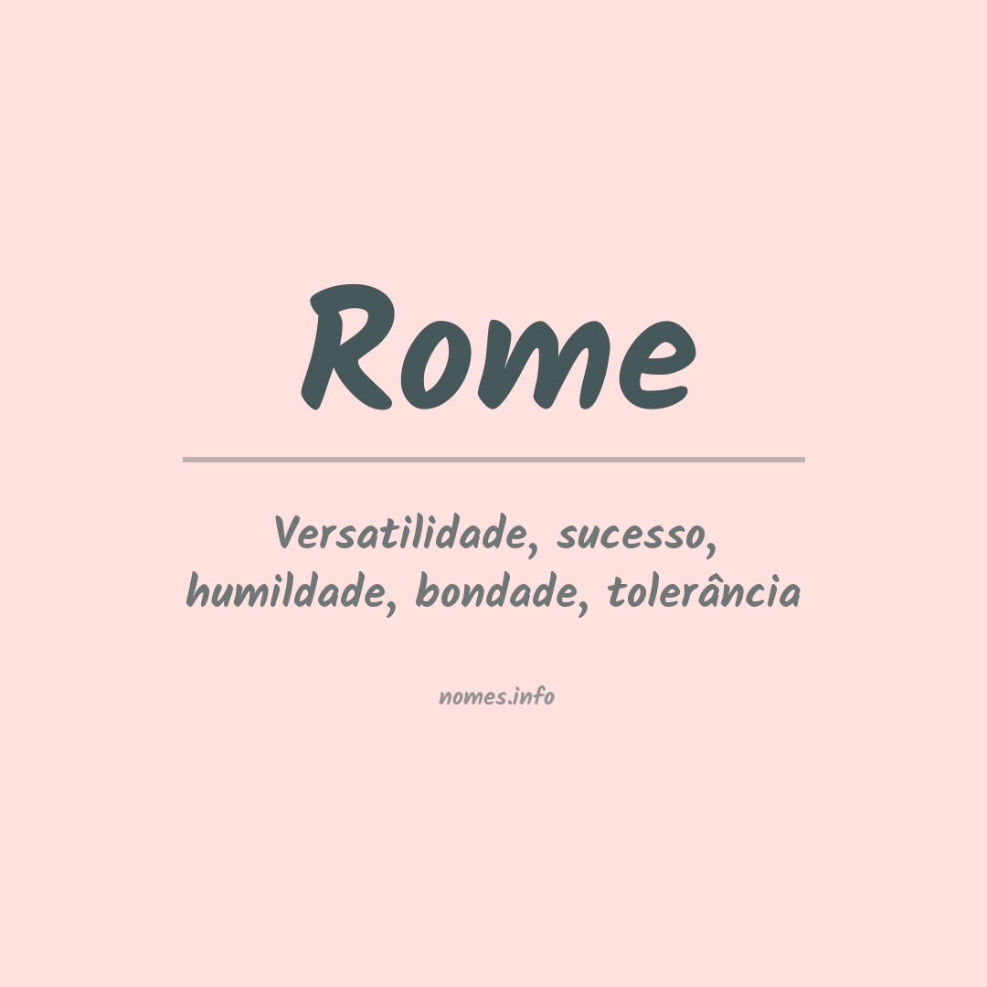Significado do nome Rome