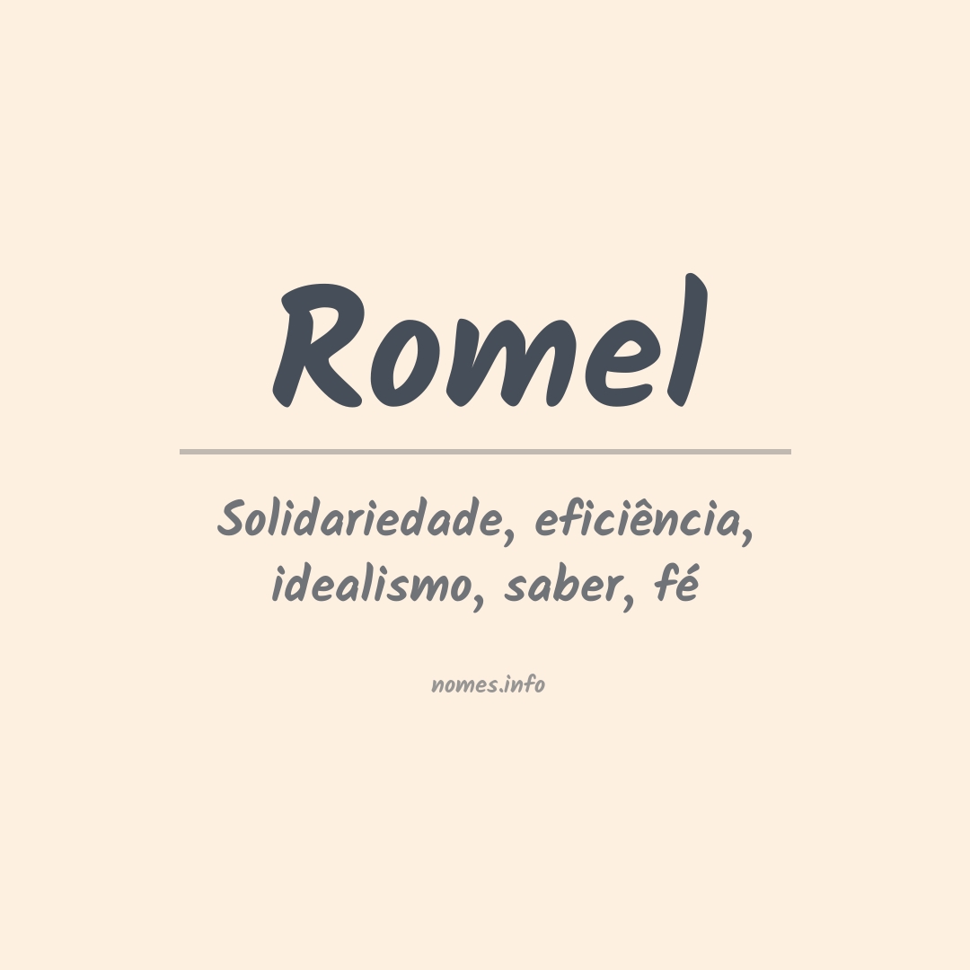 Significado do nome Romel