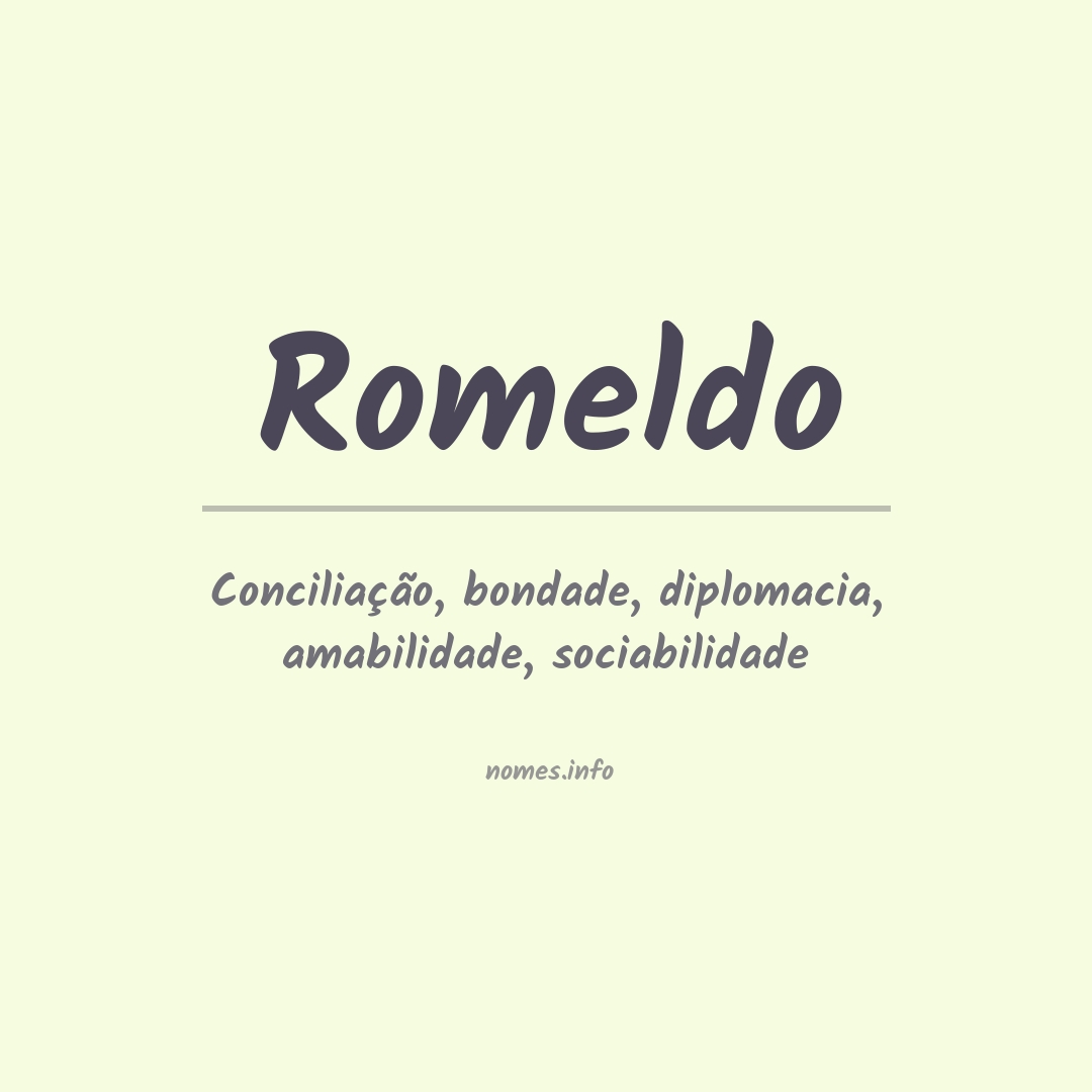 Significado do nome Romeldo