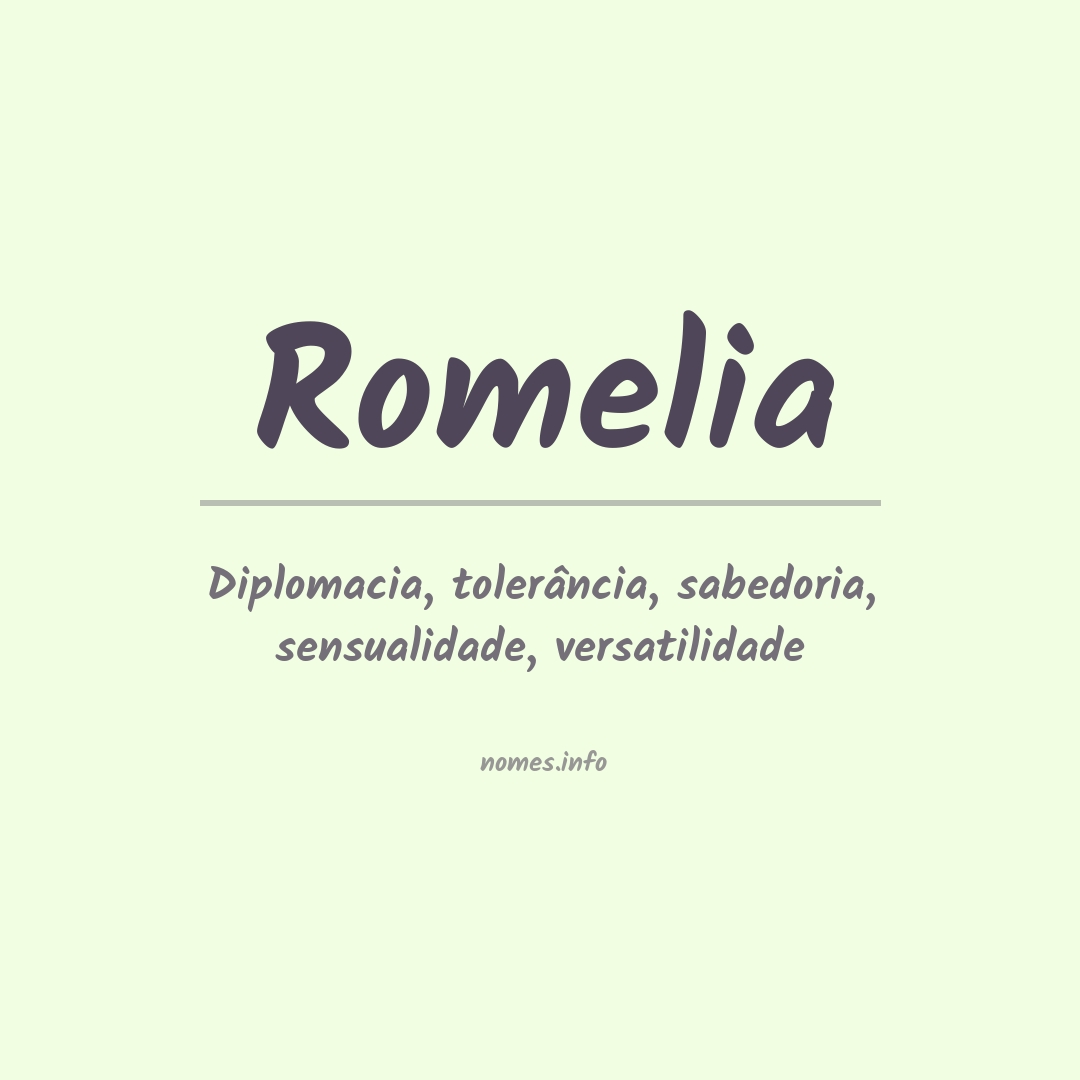 Significado do nome Romelia