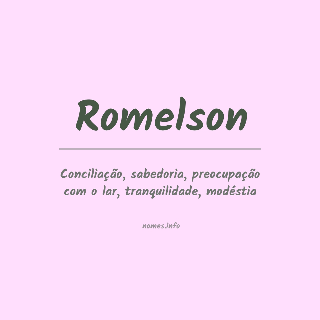 Significado do nome Romelson