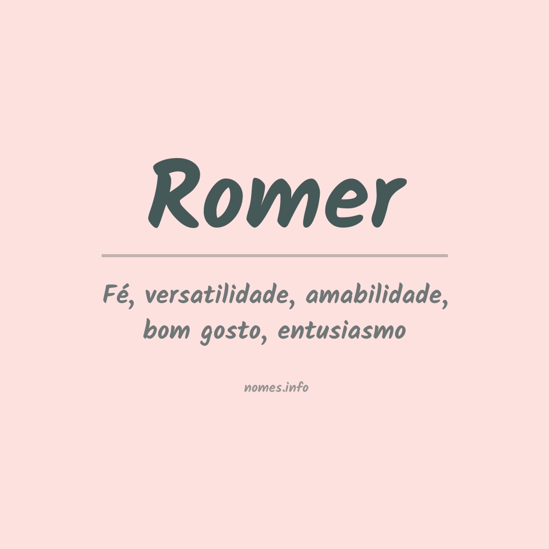 Significado do nome Romer