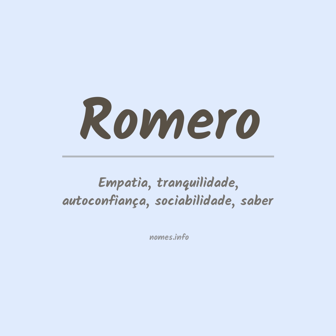 Significado do nome Romero