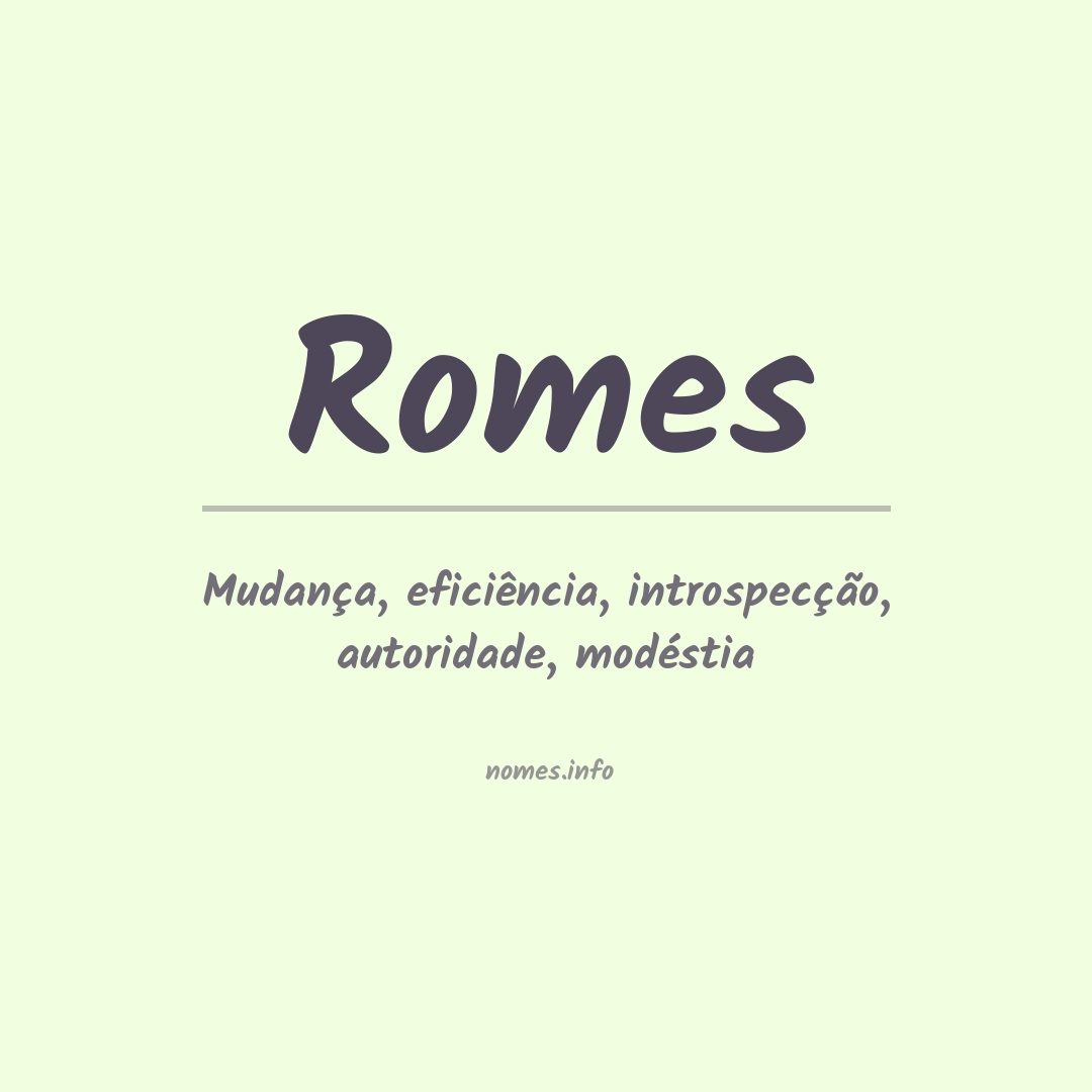 Significado do nome Romes