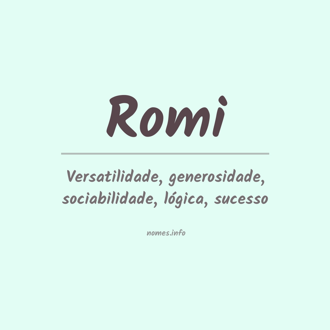 Significado do nome Romi