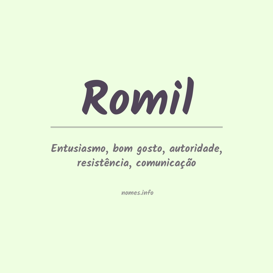 Significado do nome Romil