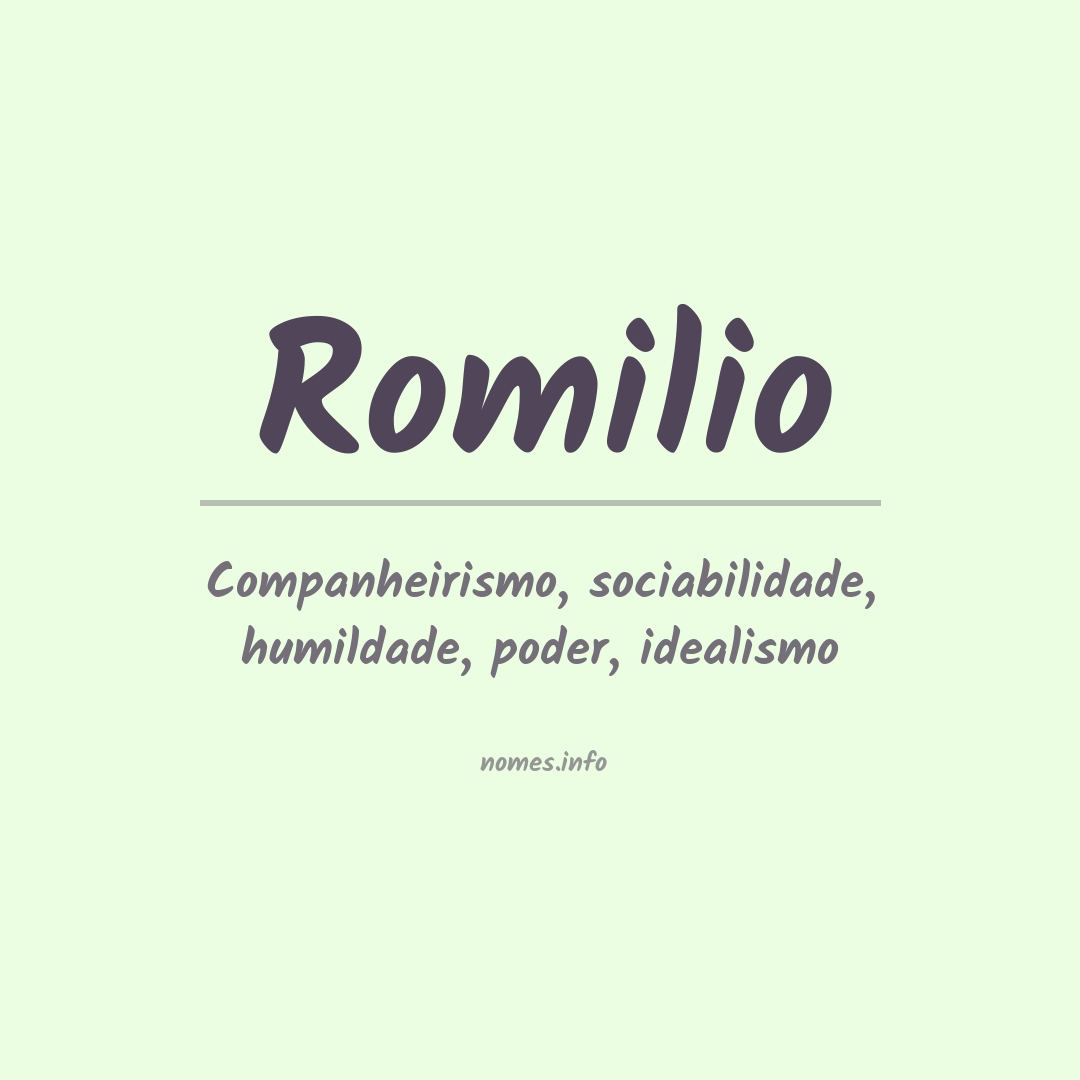 Significado do nome Romilio