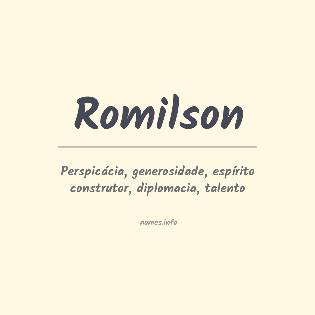 Significado do nome Romilson