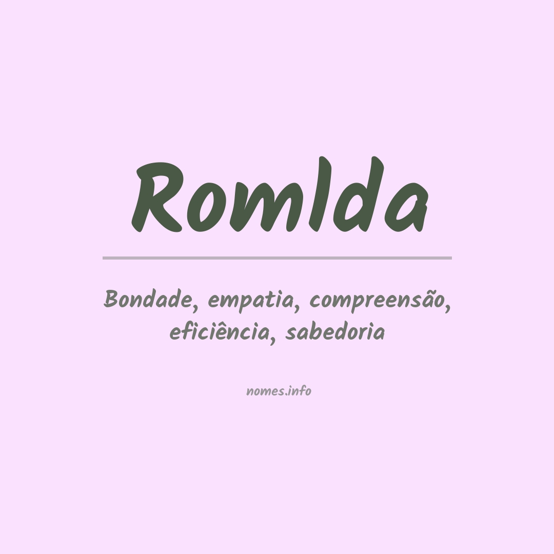 Significado do nome Romlda