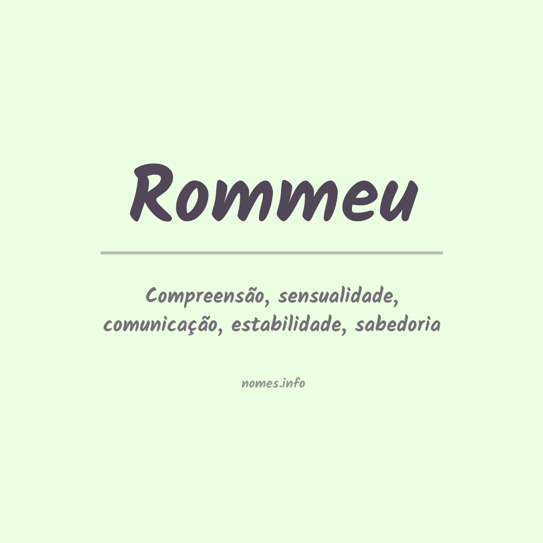 Significado do nome Rommeu