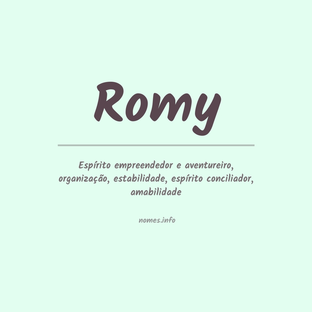 Significado do nome Romy