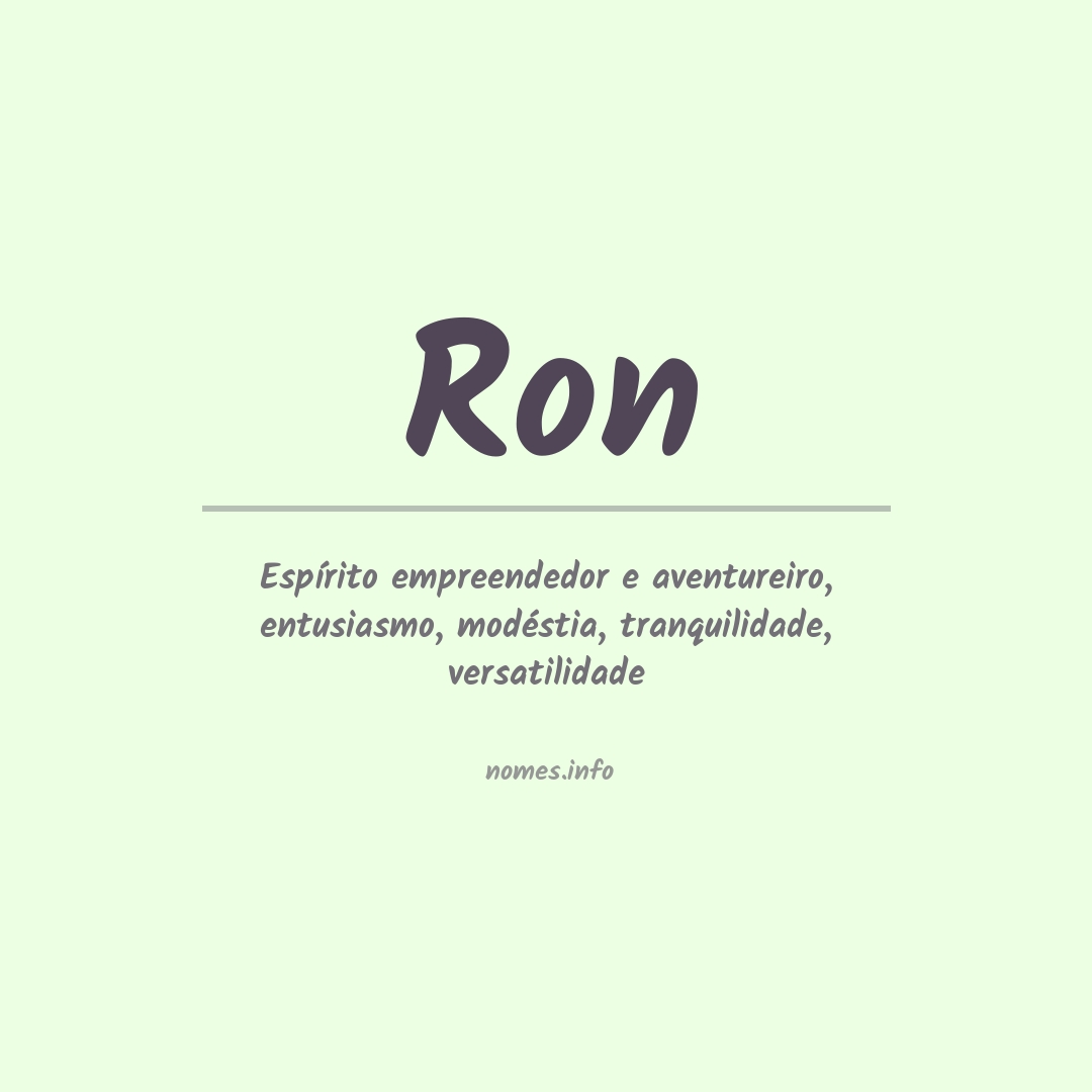 Significado do nome Ron