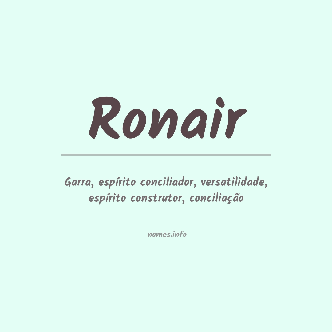 Significado do nome Ronair