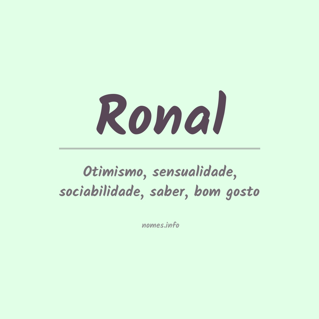 Significado do nome Ronal