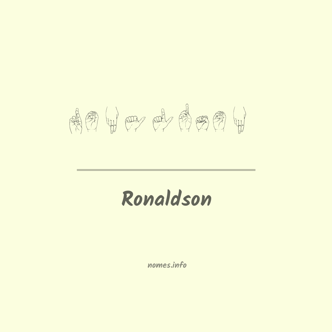 Ronaldson em Libras