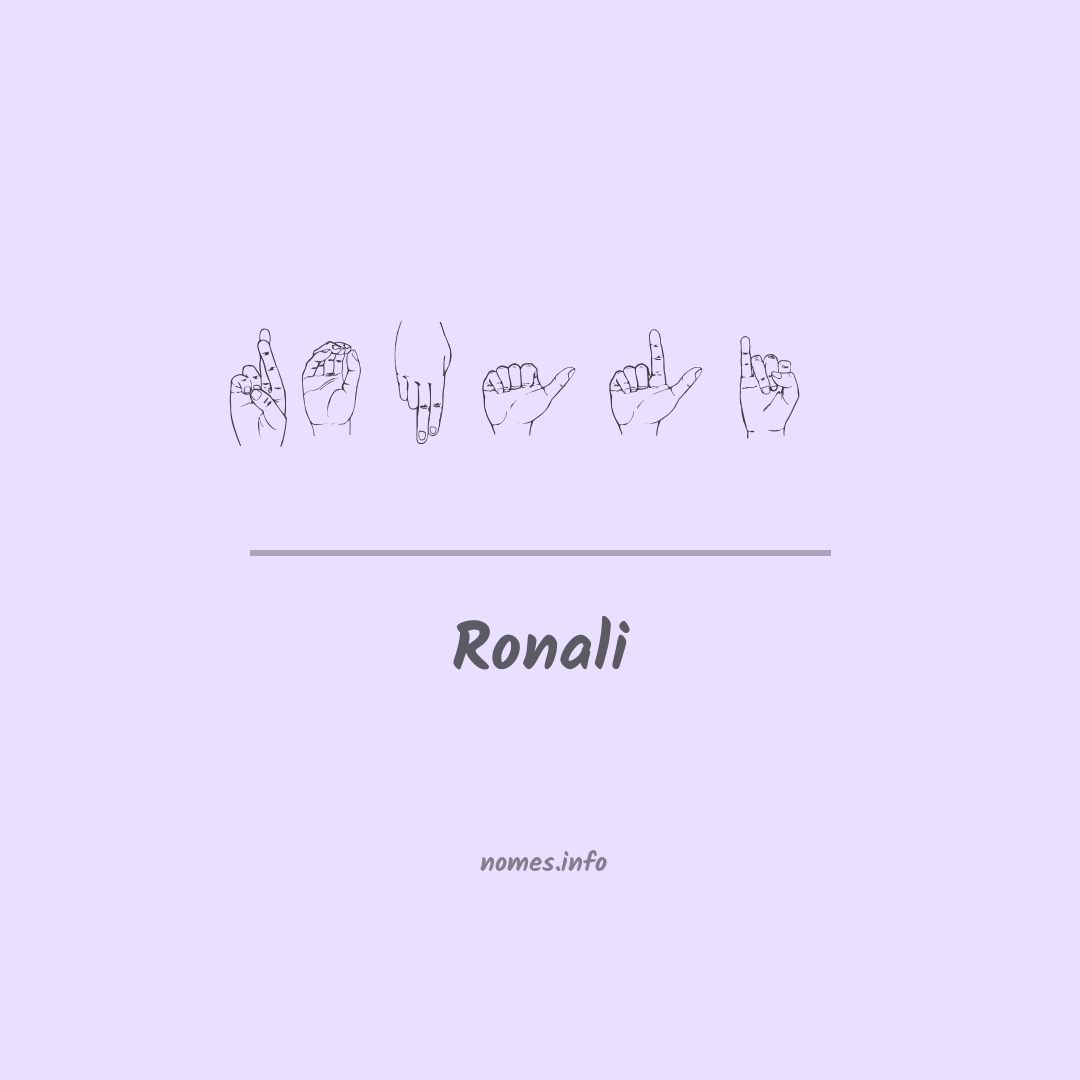 Ronali em Libras