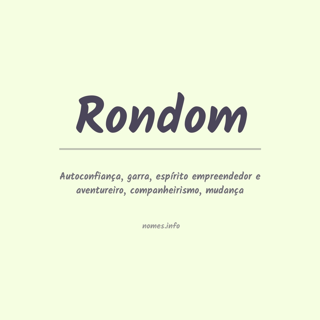 Significado do nome Rondom