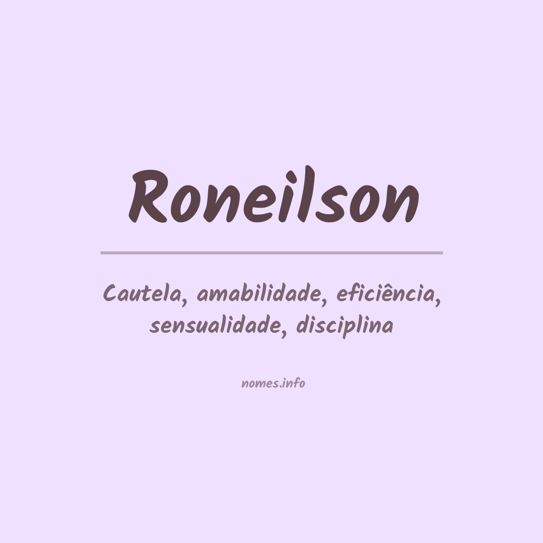 Significado do nome Roneilson