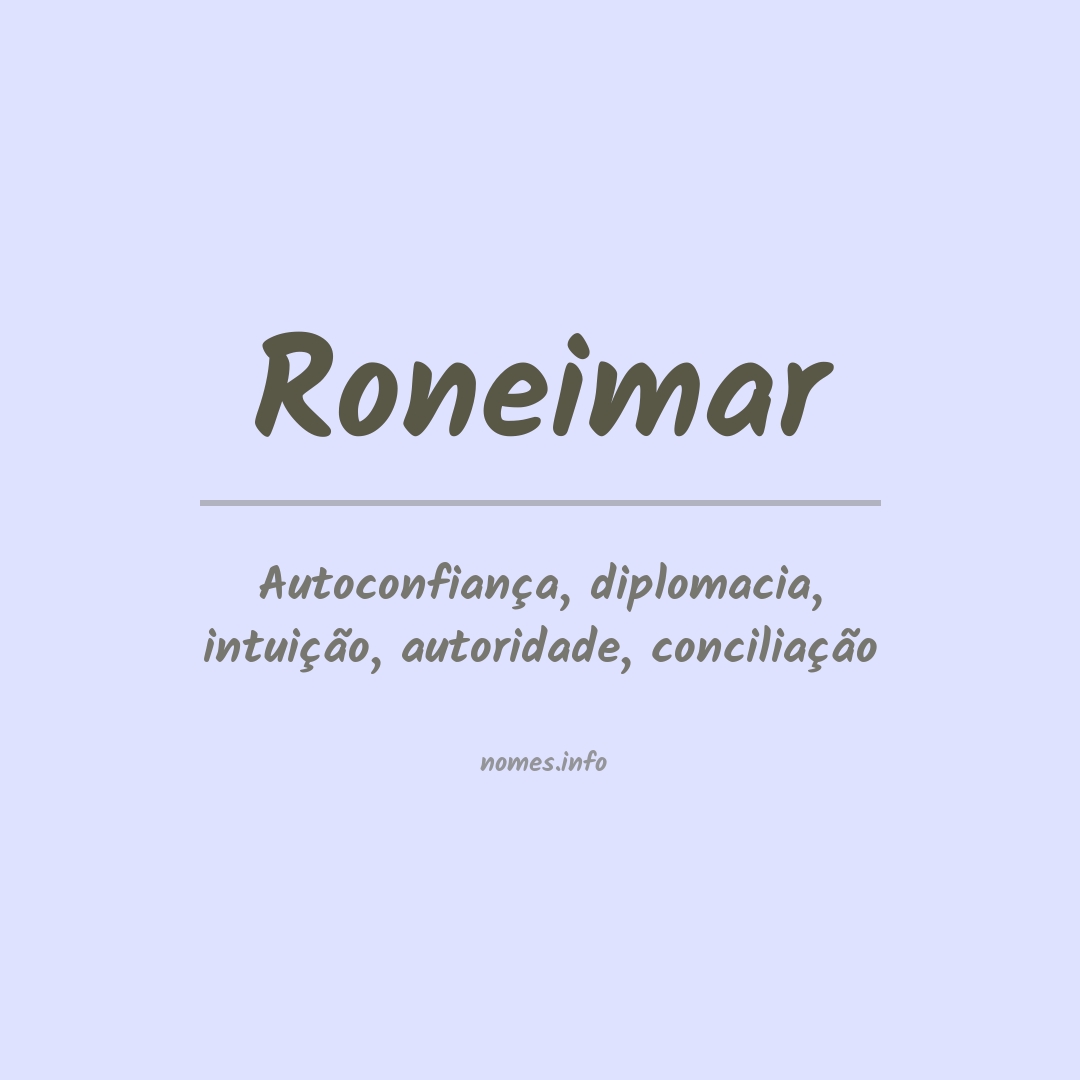 Significado do nome Roneimar