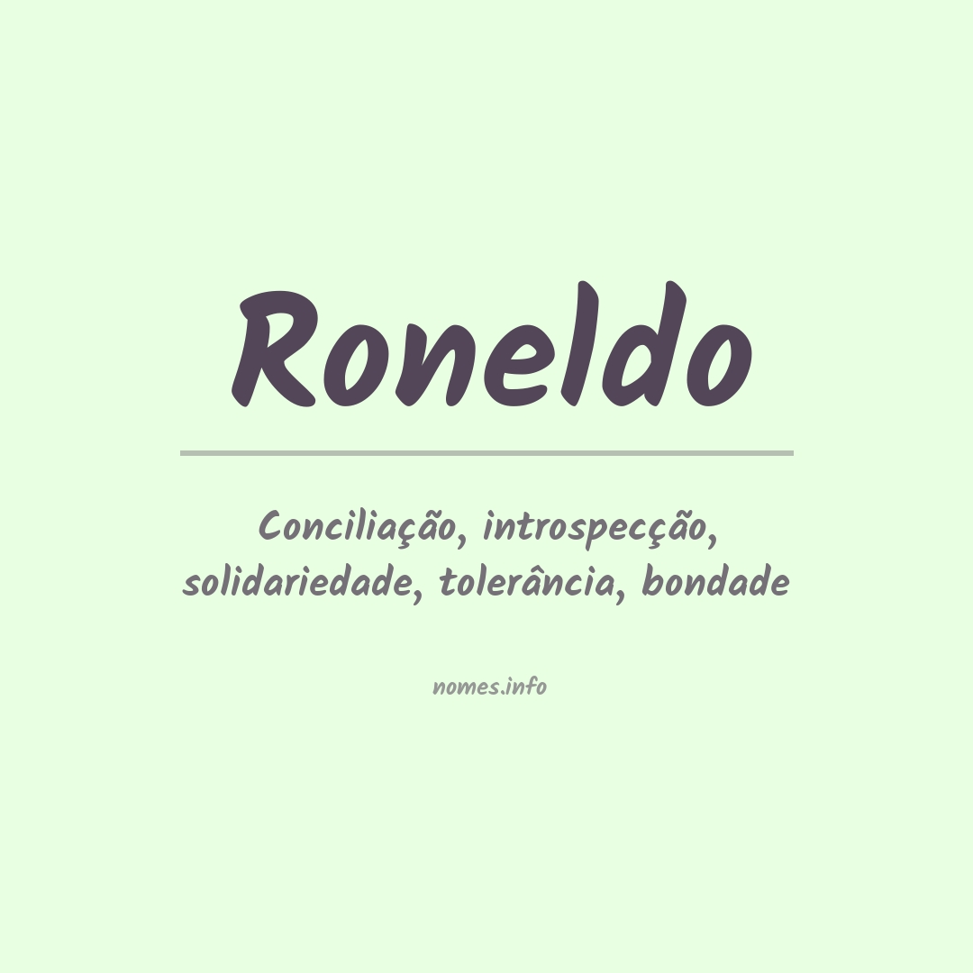 Significado do nome Roneldo