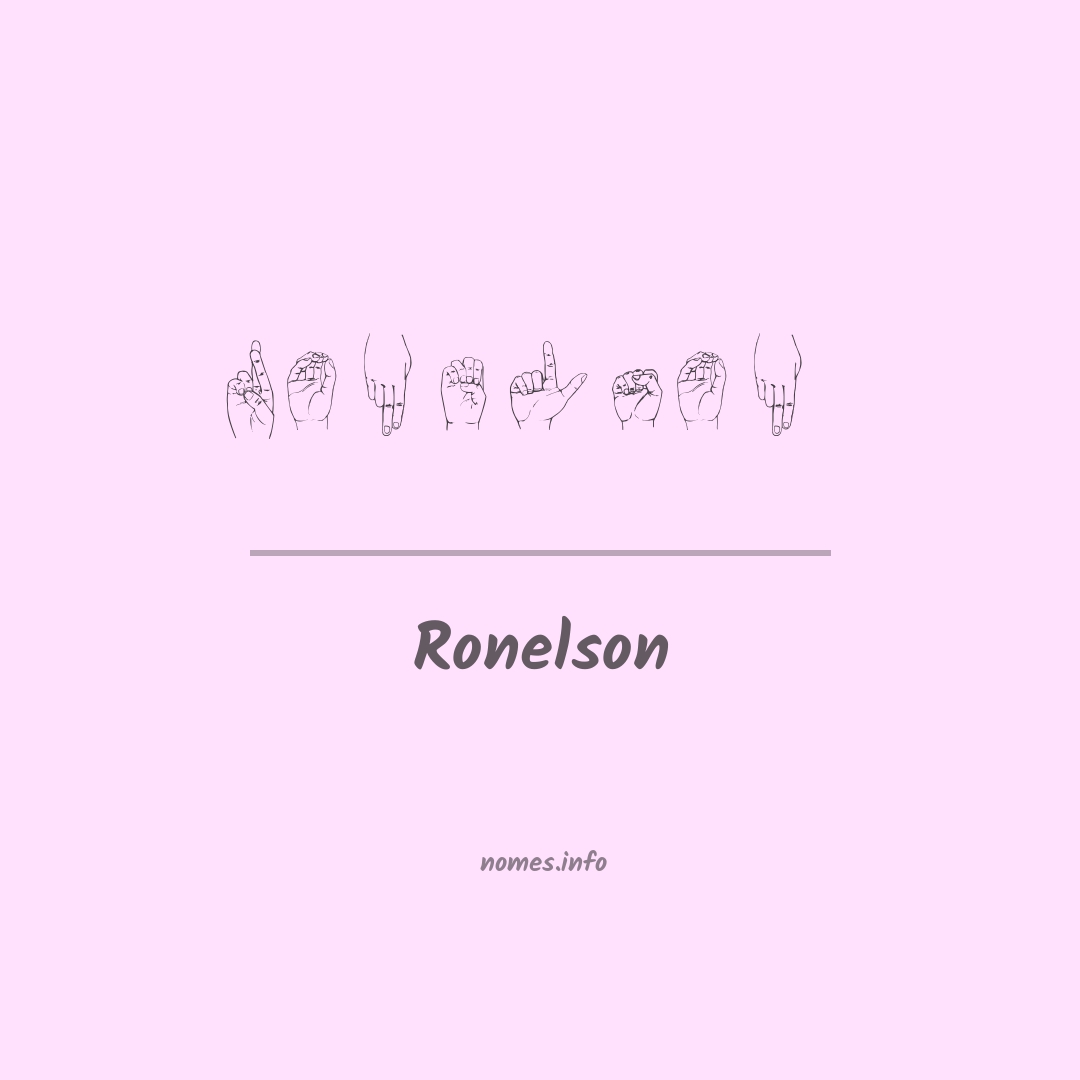 Ronelson em Libras