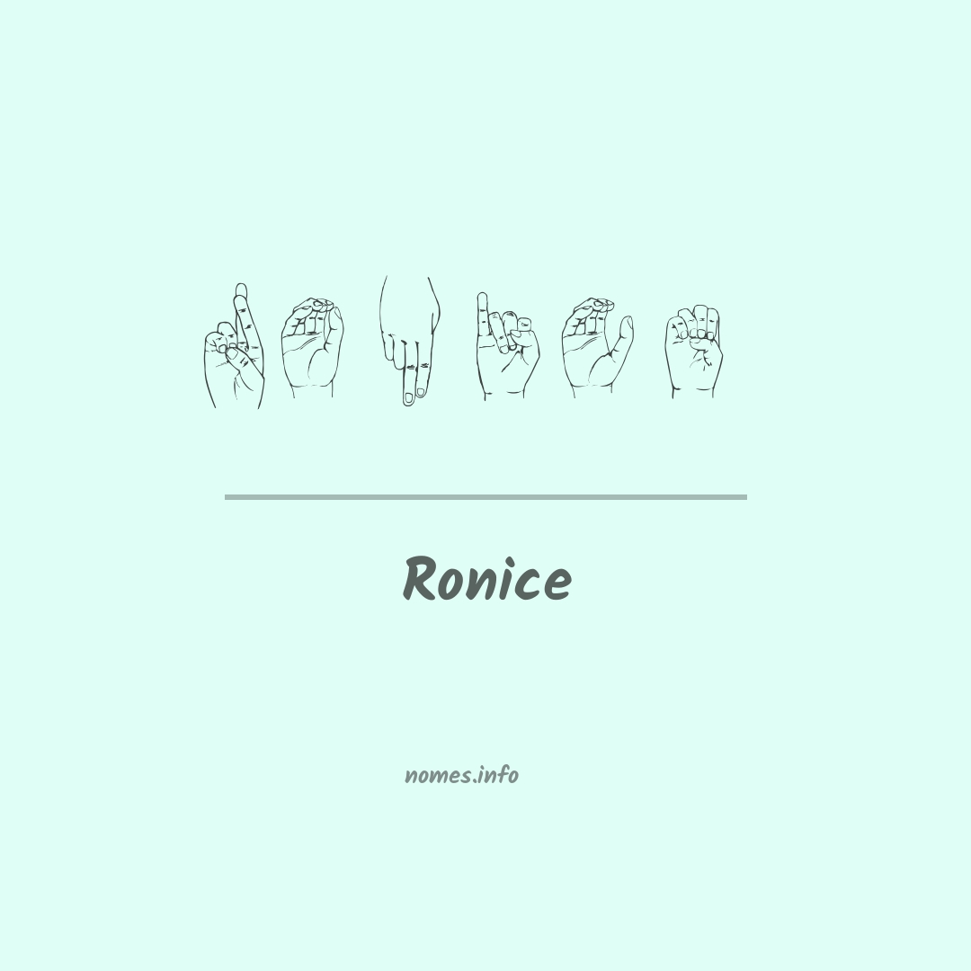 Ronice em Libras
