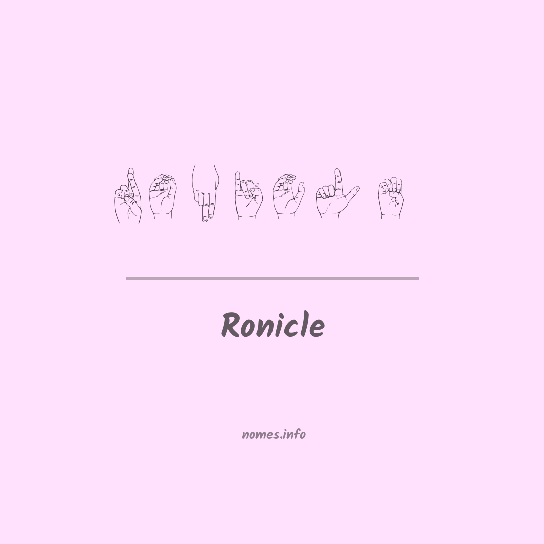 Ronicle em Libras