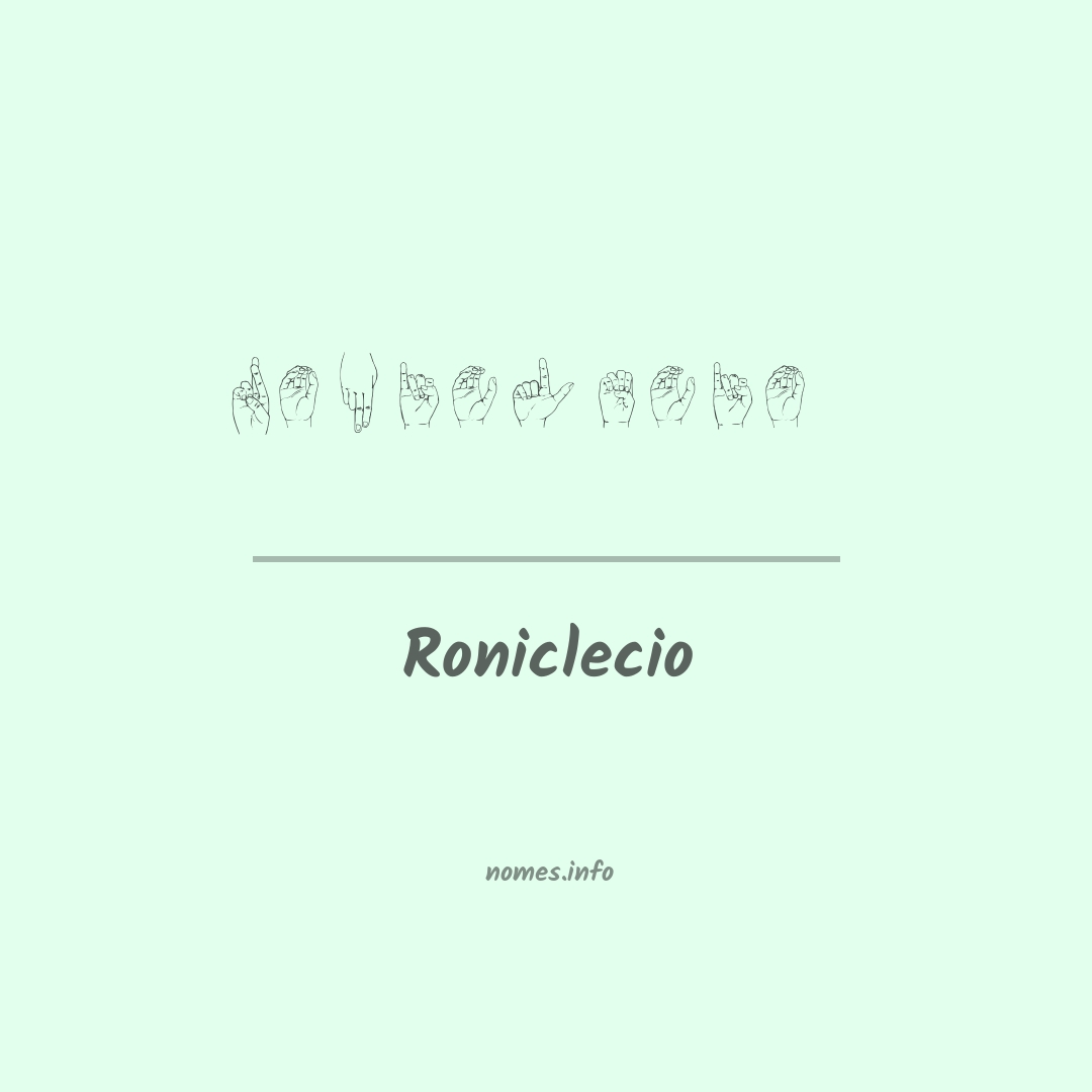 Roniclecio em Libras