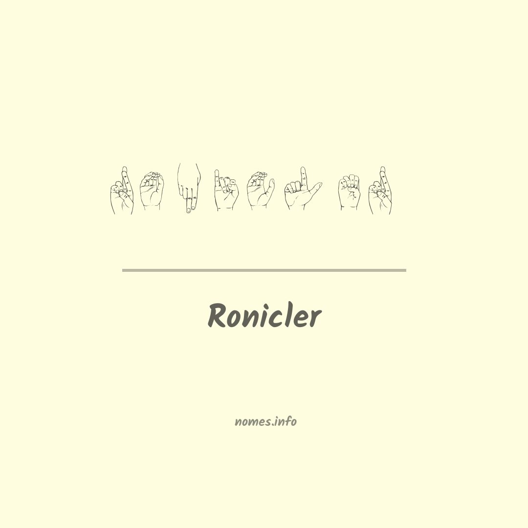 Ronicler em Libras