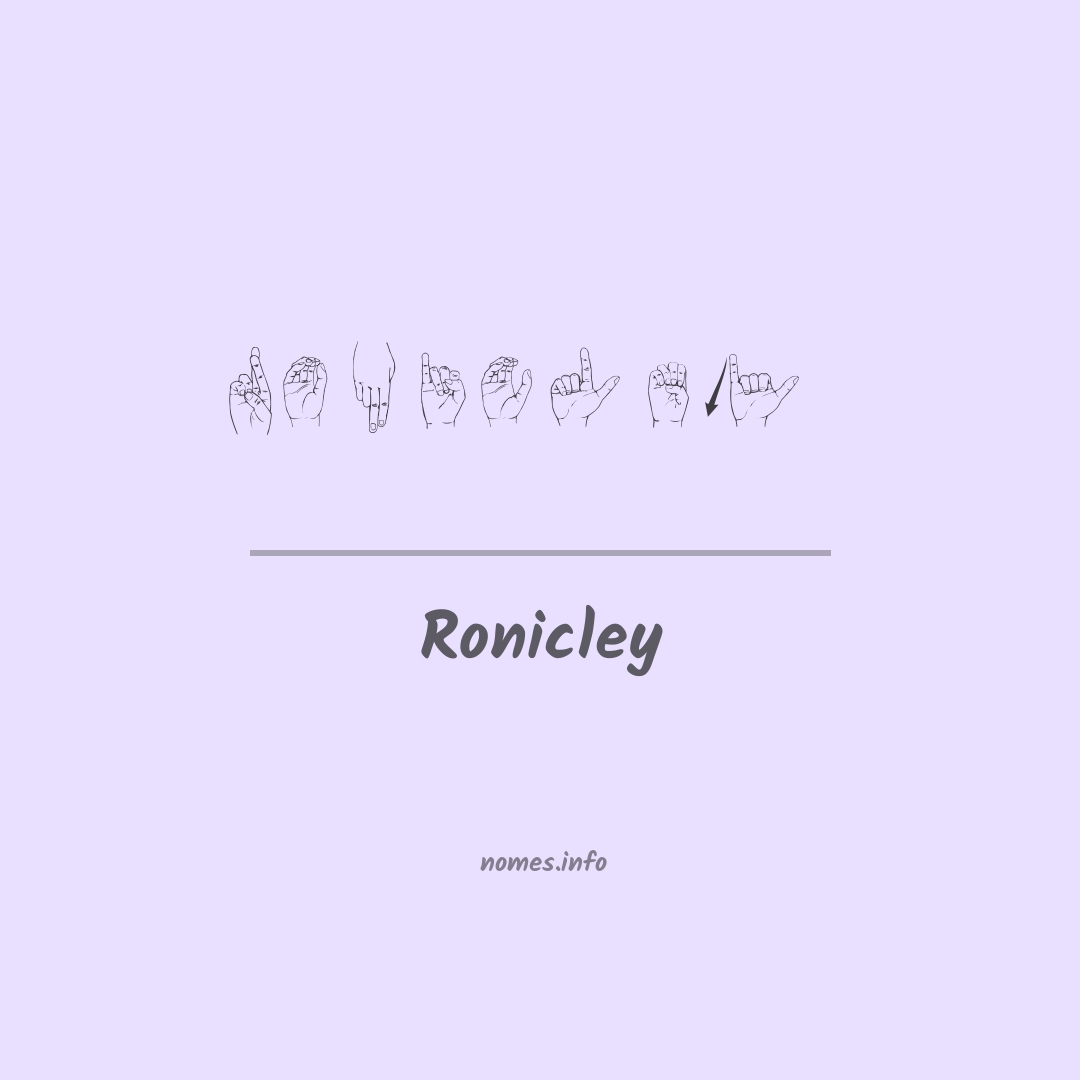 Ronicley em Libras