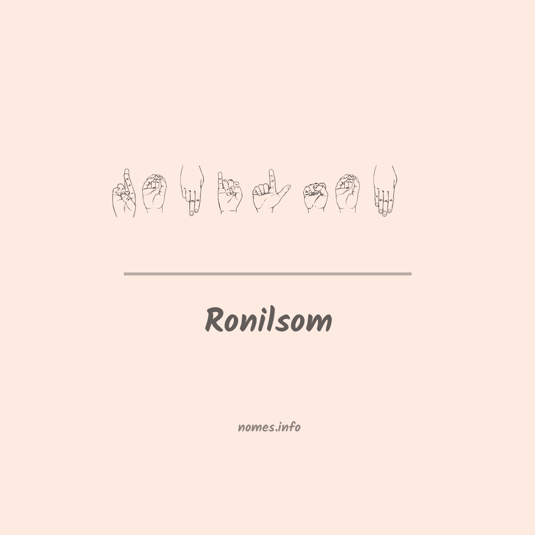 Ronilsom em Libras