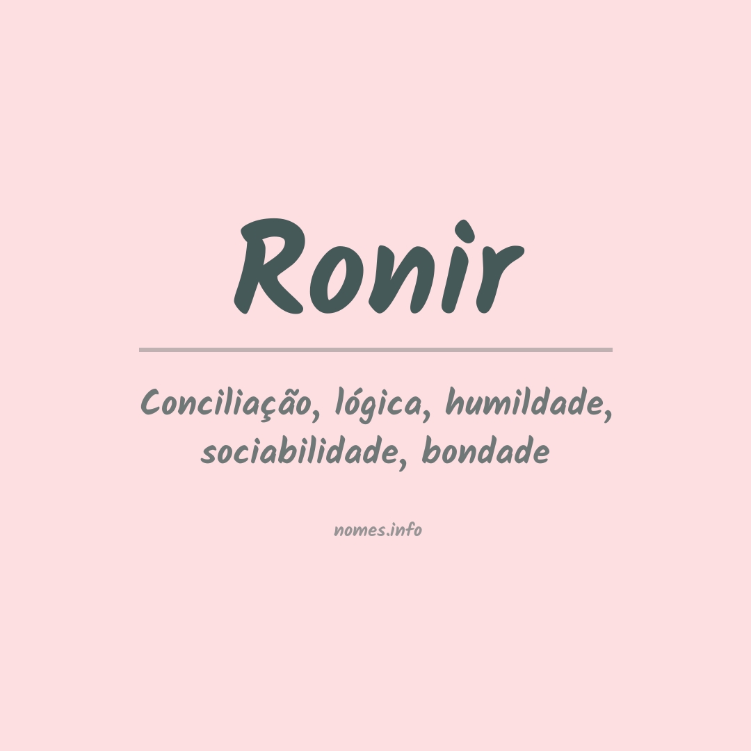 Significado do nome Ronir