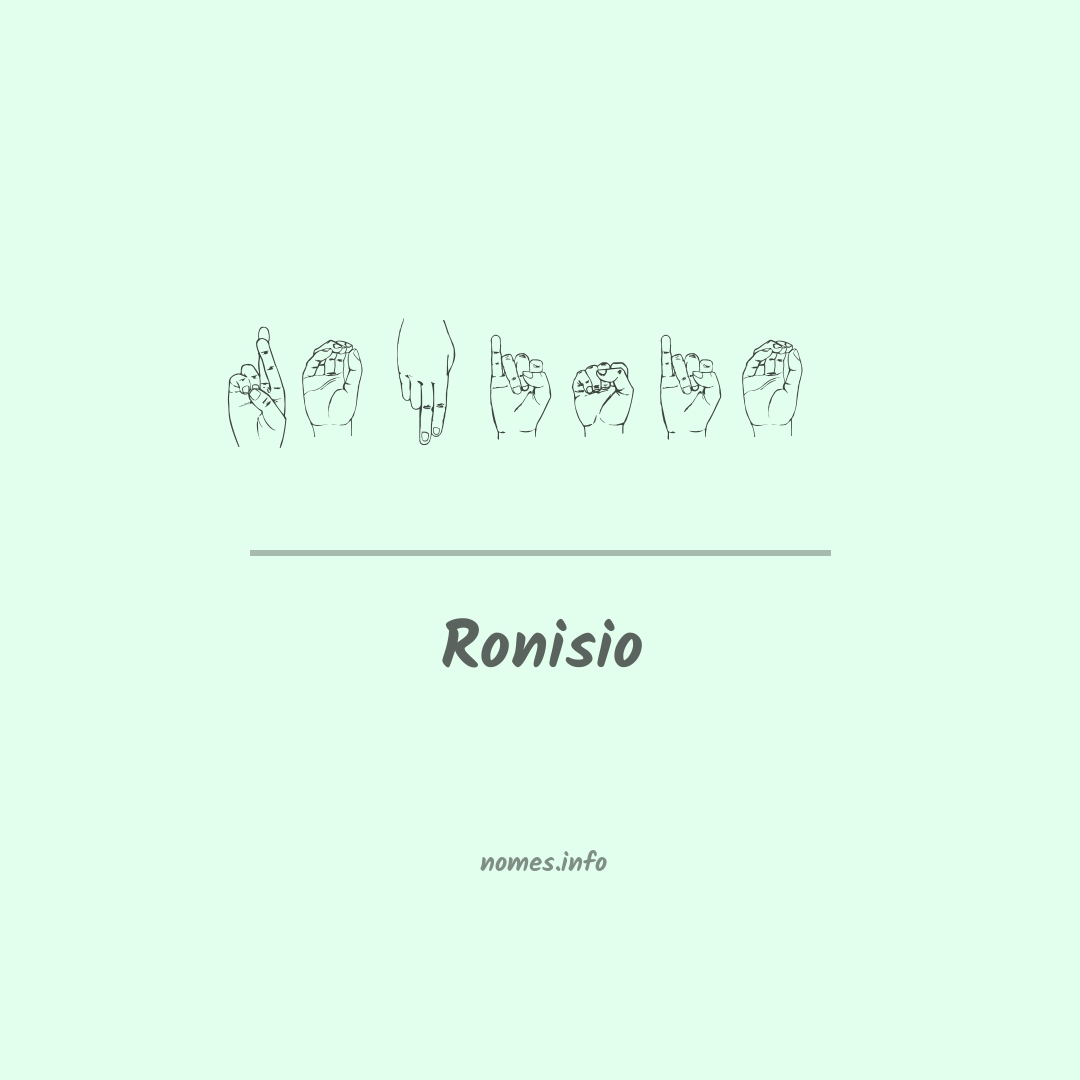 Ronisio em Libras