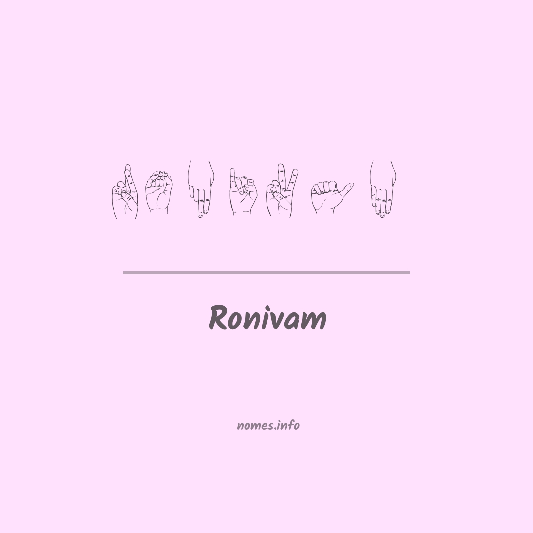Ronivam em Libras