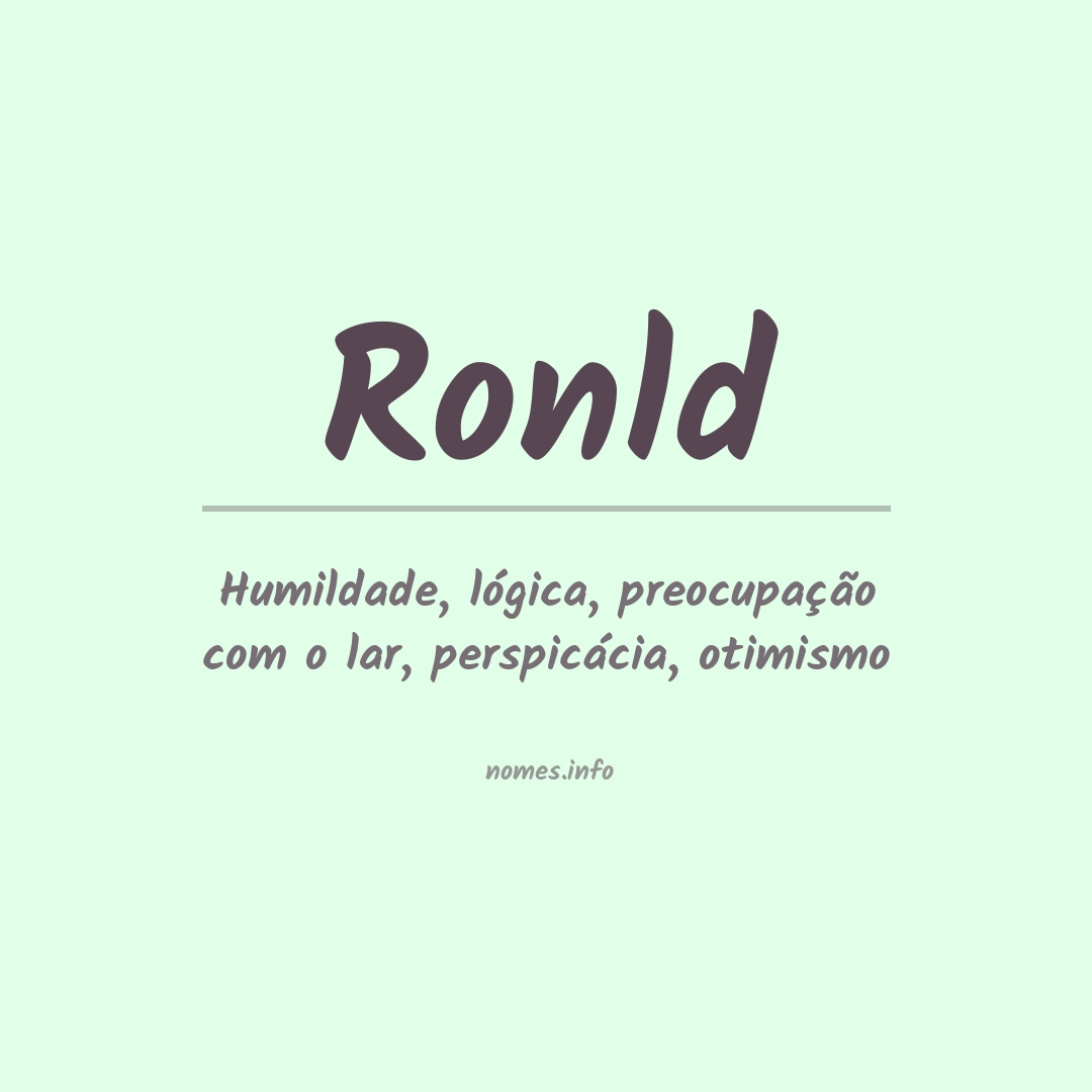 Significado do nome Ronld